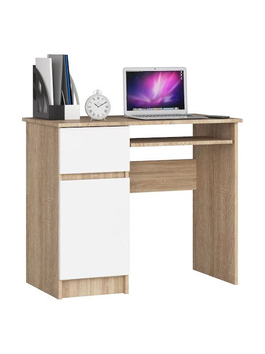 Birou de Calculator Piksel din Lemn Sonoma Oak 90x50x77 cm