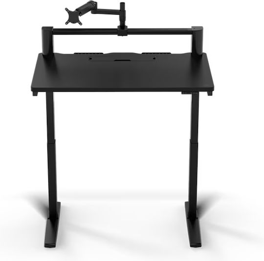 Gaming-Schreibtisch mit verstellbarer Höhe & USB-Anschlüssen 120x76x74cm Black Laminate Gaming-Schreibtisch mit verstellbarer Höhe & USB-Anschlüssen 120x76x74cm Black Laminate