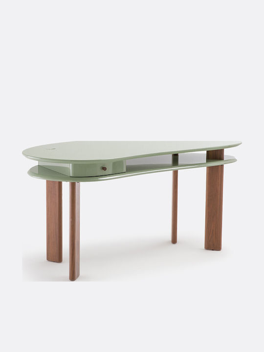 Schreibtisch Holz Grün 160x76.5x80cm