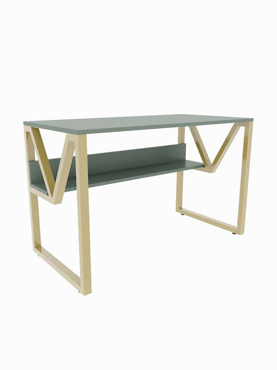 Desk Wooden Green-gold 120x60x72.8cm