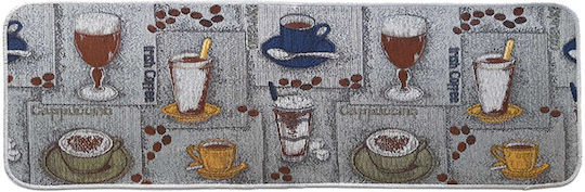 Sdim Küchenmatte Rutschfest Collage 6502 Grau 50x150cm