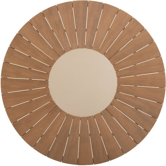 Маса Стабилна Polywood със Скелет от Алуминий Champagne-natural 150x150бр