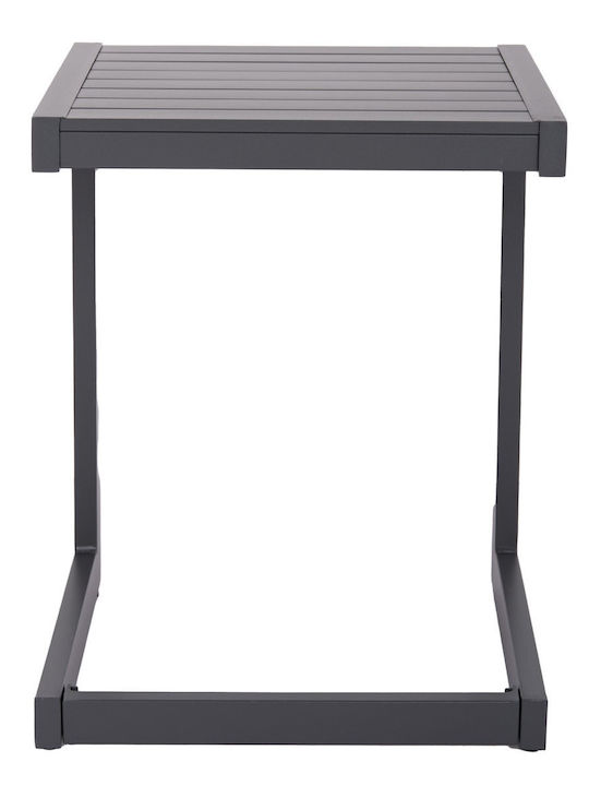 Sitting Room Outdoor Aluminum Table Dark Grey 42x43x53cm