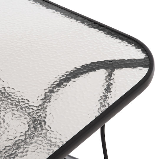 Metal Masa pentru spații exterioare Negru 150x90x72buc
