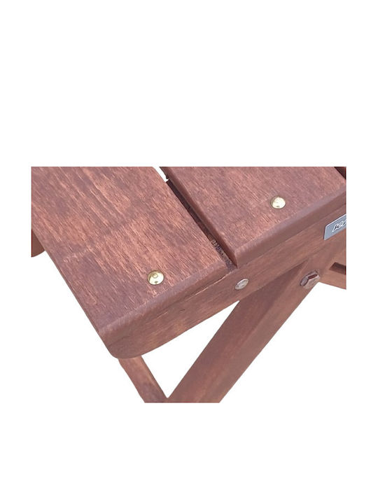 Wooden Table for Small Outdoor Spaces Walnut 30x32x35cm