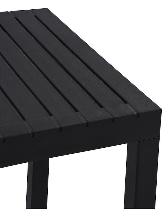 Metal Masa Bar pentru spații exterioare mici Dalton Negru 72x72x74buc