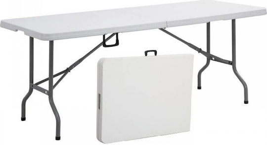Foldable Catering Table 122x61x74 White Foldable Catering Table 122x61x74 White
