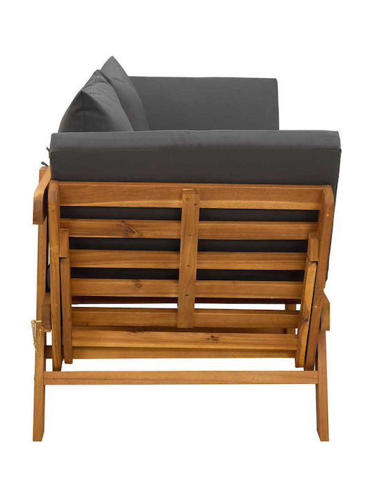 Bancă De Exterior Din Lemn Cu Perne 162x72x65cm