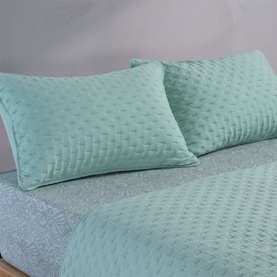 Nef-Nef Homeware Adelle Set Kissenbezüge Gesteppt Grün 52x72cm
