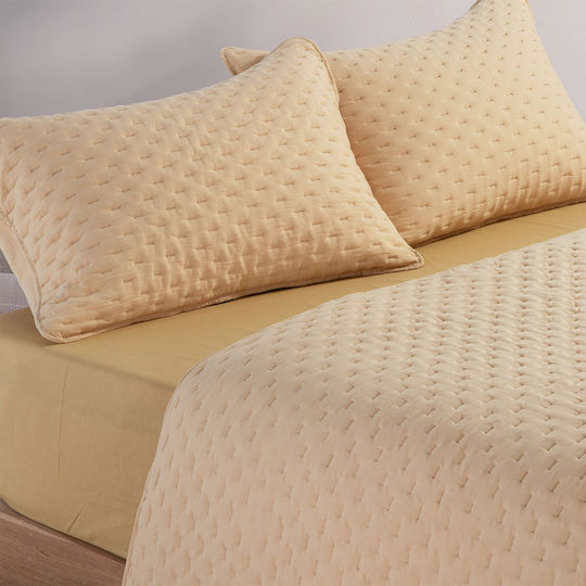 Nef-Nef Homeware Adelle Set Fete de Pernă Matlasate Galbene 52x72cm