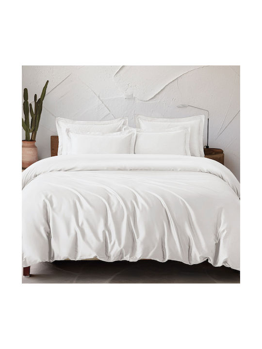 Rythmos Oxford Σετ Μαξιλαροθήκες Oxford Glacier Off White 50x70εκ.