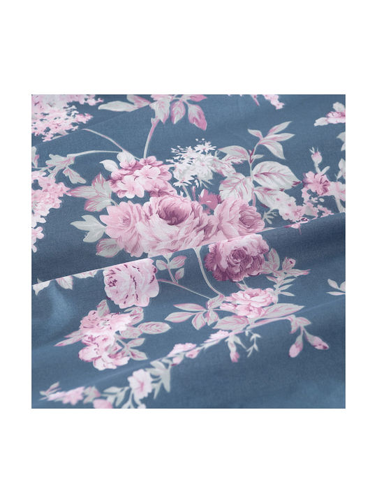 Rythmos Springtime Pillowcases Set with Envelope Cover Dark Blue 50x70cm