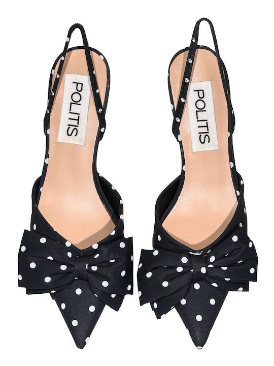 Leather Heels with Medium Heel Black