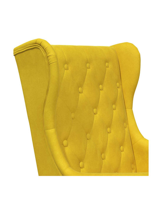 Sessel Aus Samt Gelb 65x79x100cm