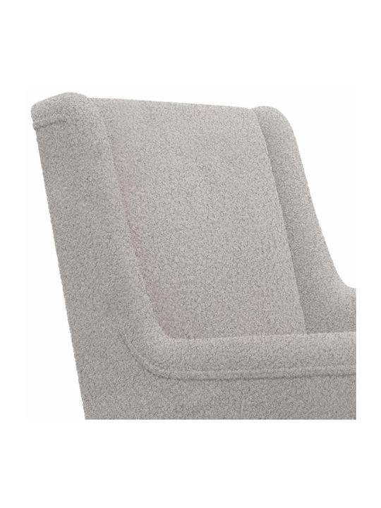 Rocking Armchair Light Gray 62x80x85cm