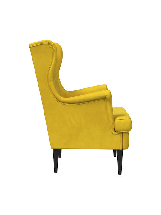 Sessel Aus Samt Gelb 65x79x100cm