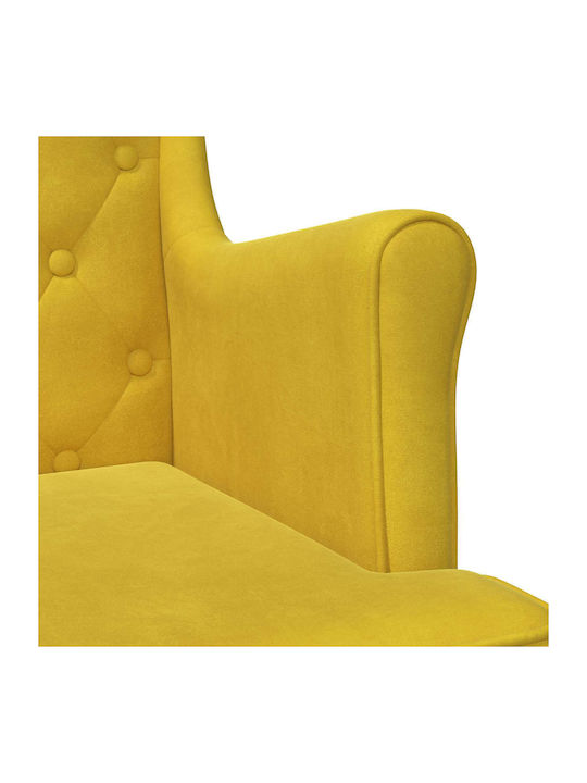 Sessel Aus Samt Gelb 65x79x100cm