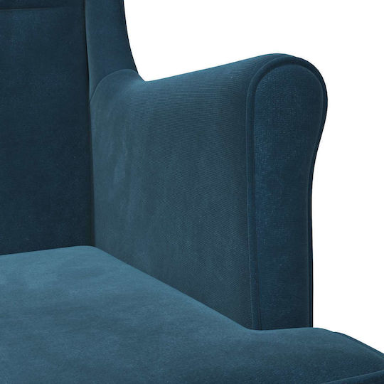 Sessel Aus Samt Mit Blauer Farbe 65x79x100cm