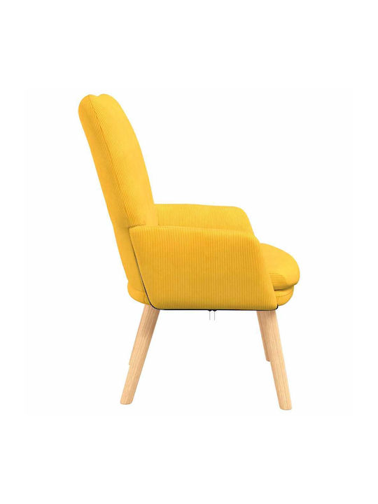 Armchair Light Yellow 63x67x94cm