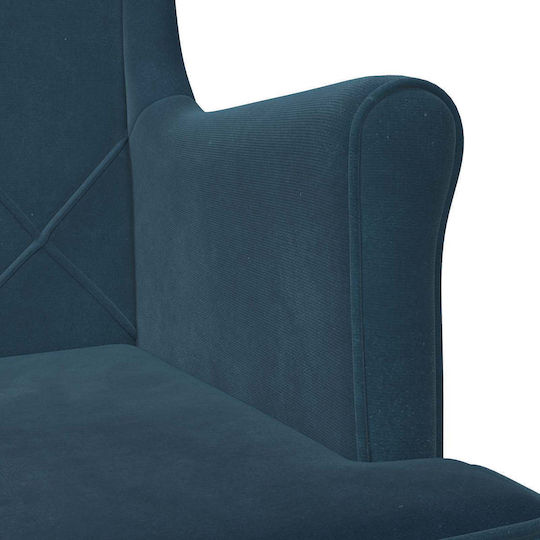 Sessel Aus Samt Blau 65x79x100cm