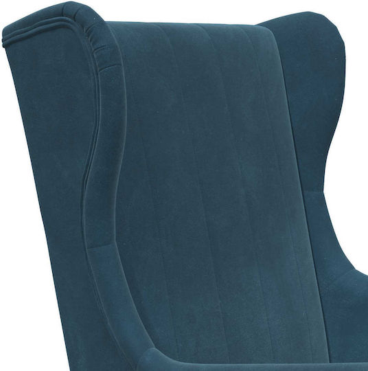Velvet Blue Armchair 65x79x100cm