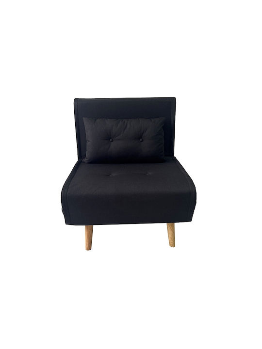 Armchair Bed Black 190x105x84cm