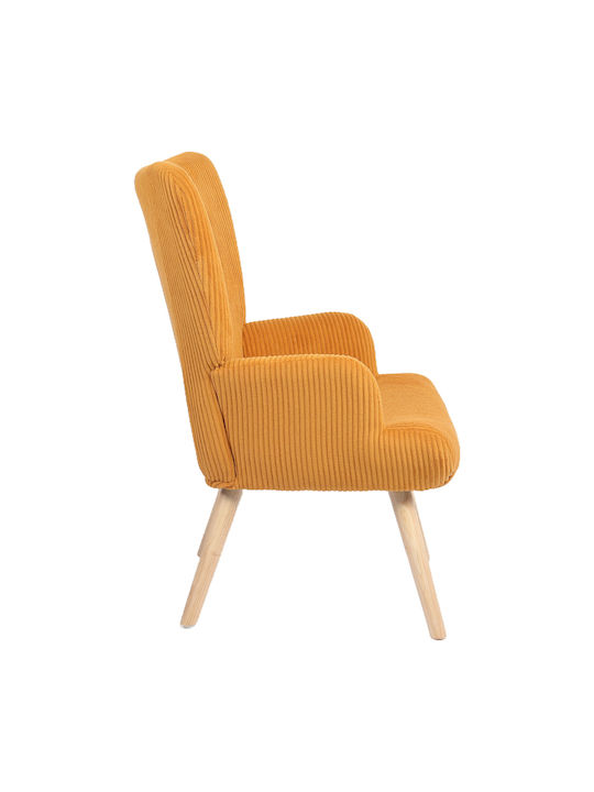 Lira Πολυθρόνα Μουσταρδί 94.5x64x70.5cm