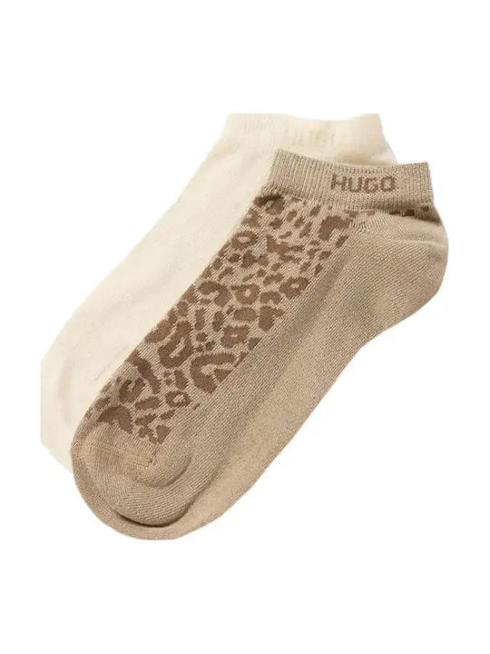Hugo Γυναικείες Κάλτσες Μπεζ 2Pack