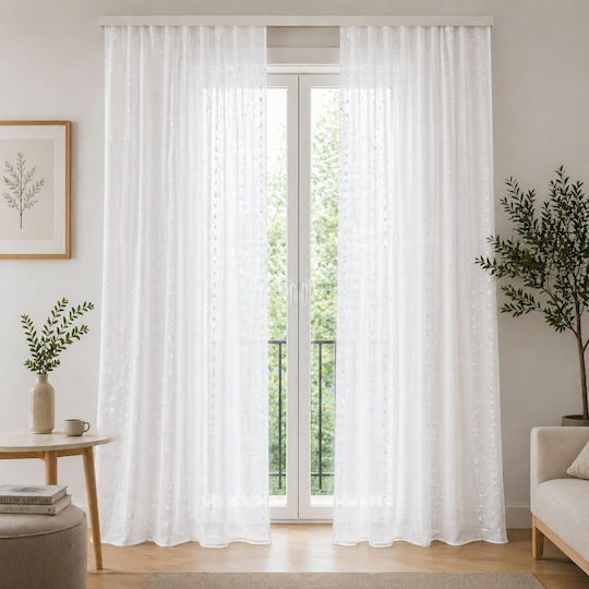 My Home Luxury Window Curtain With Pencil Pleat White 270x280cm