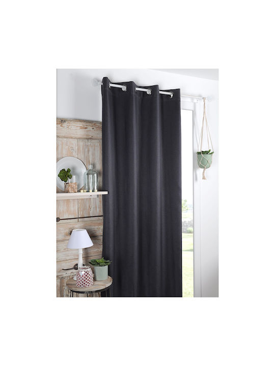 Κουρτίνα με Τρουκς S-F Copenhague Anthracite 140x260εκ.