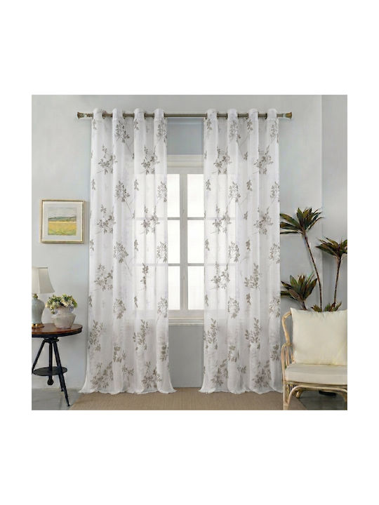 My Home Luxury Window Curtain with Grommets Greige 280x270cm