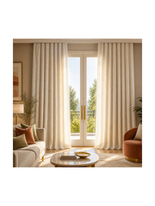 My Home Luxury Perdea cu Bandă Ecru 280x270cm