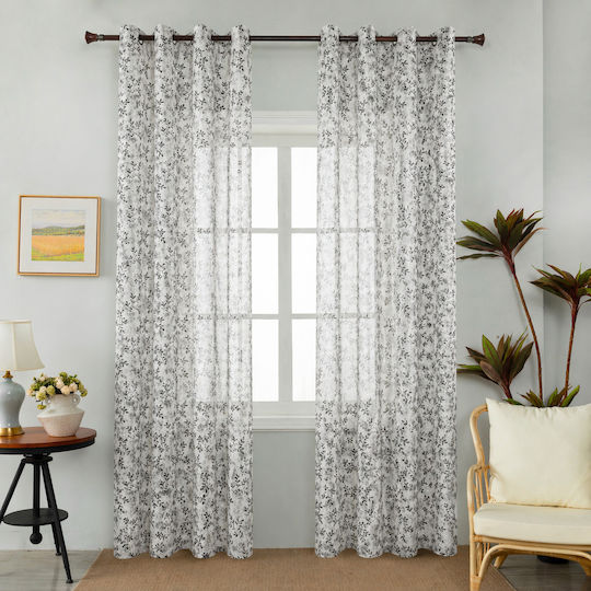 My Home Luxury Curtain with Pencil Pleat White 280x270cm