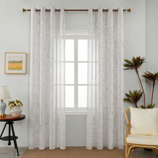 My Home Luxury Curtain with Pencil Pleat White 280x270cm
