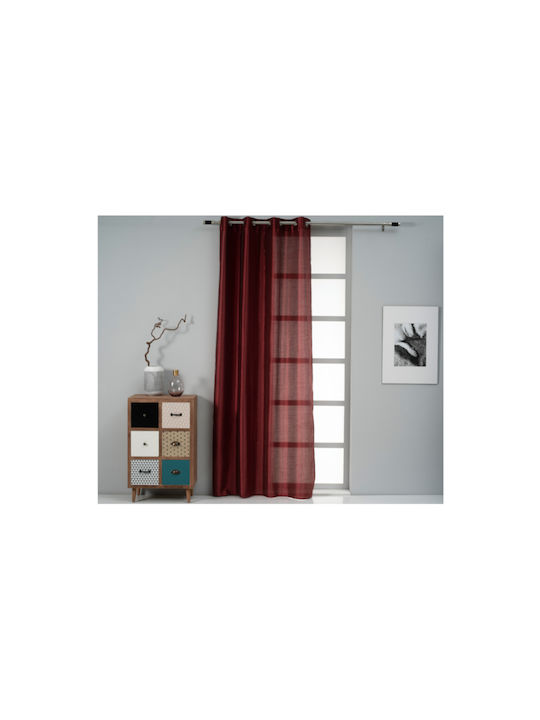 Easy Home Κουρτίνα με Τρουκς Corpus Μπορντό 140x260εκ.