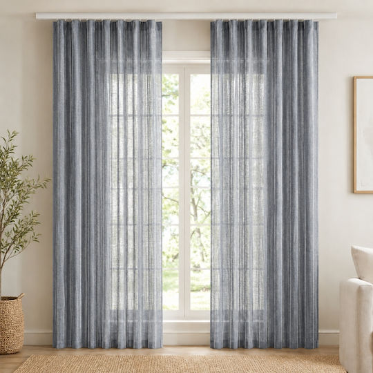 My Home Luxury με Τρέσα Μπλε Γκρι 280x270εκ.