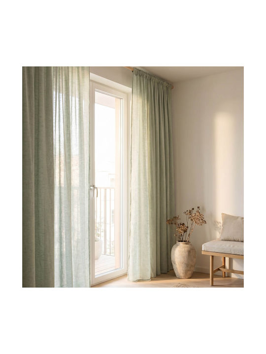 Easy Home Vorhang mit Bleistiftfalten Harmonica Grün 140x270cm