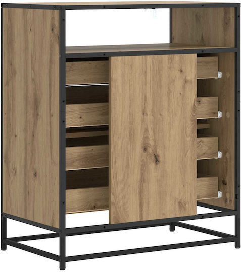 Kommode Schlafzimmer Holz mit 4 Schubladen Eiche 70x41x83,5cm