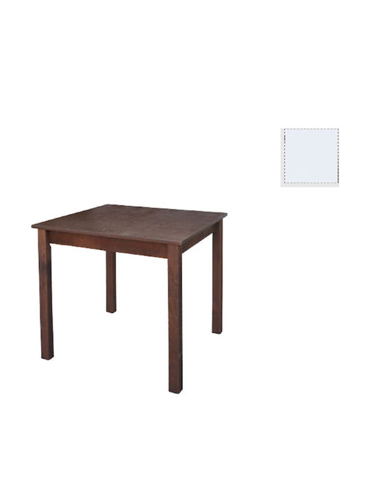 Table Tavern Wooden White 80x80x75cm
