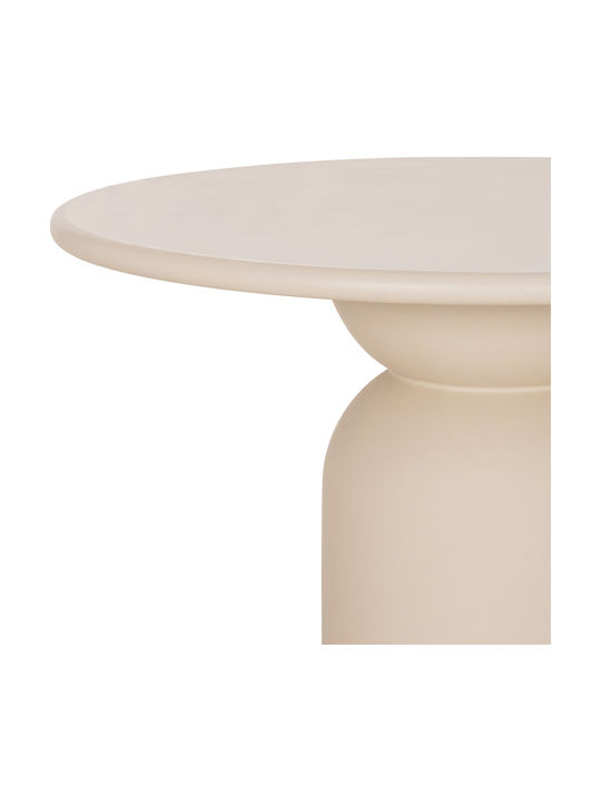 Kazvin Masă Rotundă de Dining din Beton Bej 130x130x75cm