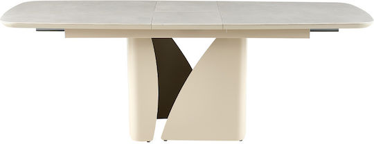 Celeste Bucătărie Masa Extensibilă Bej 180x90x76 cm Celeste Bucătărie Masa Extensibilă Bej 180x90x76 cm