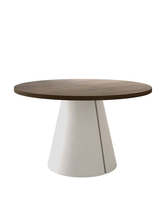Oswego 168 Runder Ausziehbarer Holz Tisch Kasmir 76x76cm