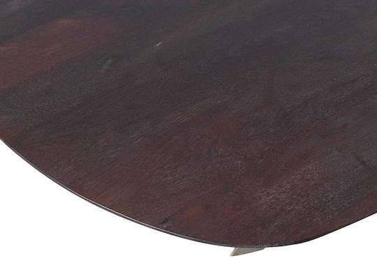 Table Dining Room from Solid Wood & Metal Brown 280x110x77cm