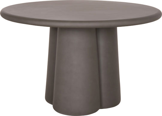Nayu Masă Rotundă de Dining din Beton Gri 120x120x75cm