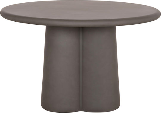 Nayu Masă Rotundă de Dining din Beton Gri 120x120x75cm