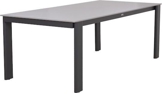 Punder Dining Table with Stone Surface Gray 220x100x75cm