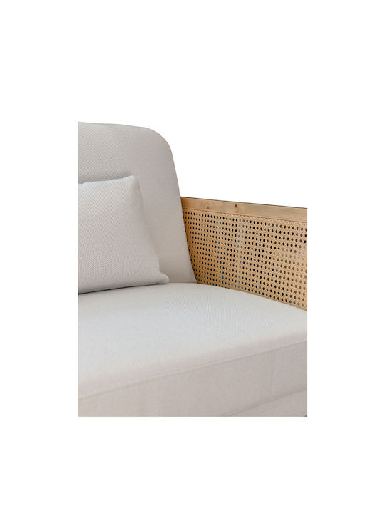 Ammos Three-Seater Couch Bed Off White 196x82x81 cm