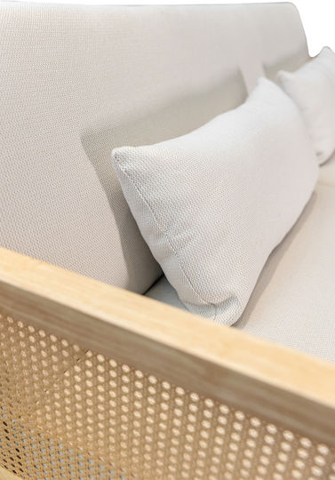 Ammos Three-Seater Couch Bed Off White 196x82x81 cm