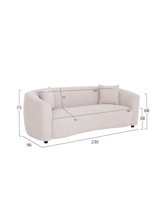 Dreisitzer Sofa Beiges 230x96x75cm