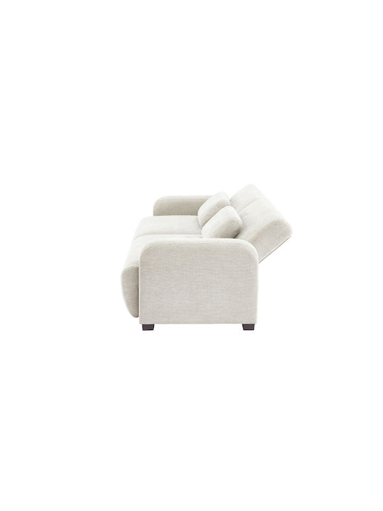Nubo Τριθέσιος Καναπές Κρεβάτι Off White 213x93x86εκ.